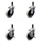 Service Caster 4 Inch Thermoplastic Wheel 7/8 Inch Expanding Stem Caster Set with 2 Brakes SCC-EX05S410-TPRS-78-2-SLB-2 - alternate 3